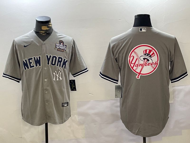 Men New York Yankees Blank Grey Game 2024 Nike MLB Jersey style 10275->new york yankees->MLB Jersey